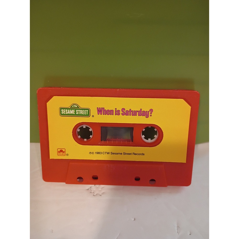 Vintage 1983 Sesame Street When is Saturday Cassette Red Golden Records 13927